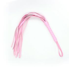 3Colors PU Leather Whip With Tassel Spanking Paddle Scattered Whip Knout Flirting Sex Toys For SM Adult Games Erotic Accessories (Color: pink)